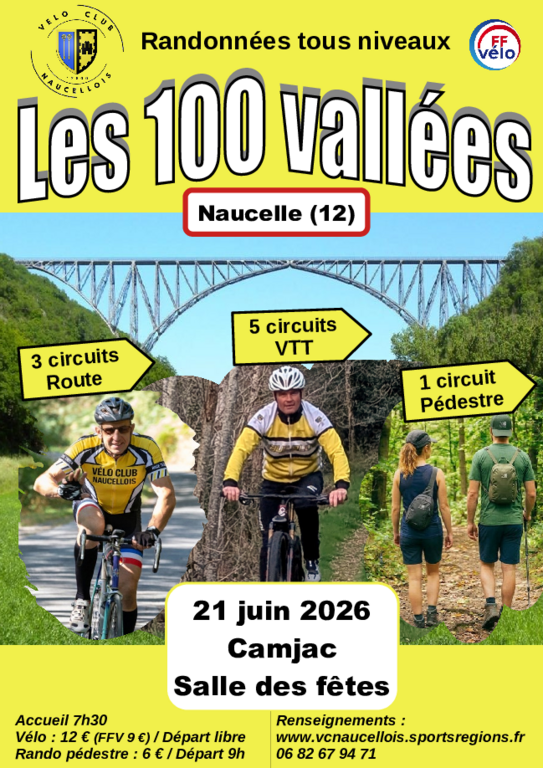 Randonnée Les 100 Vallées NAUCELLE- CAMJAC